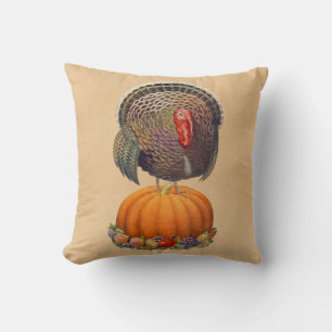 Vintager türkischer Pumpkin-Erntedank Kissen