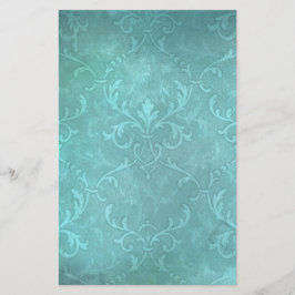Vintager türkisfarbener Damast Briefpapier