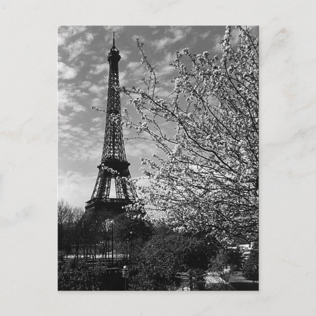 Vintager Turm Paris Eiffel Postkarte (Vorderseite)