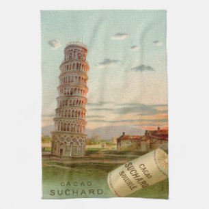 Vintager Turm von Pisa Geschirrtuch