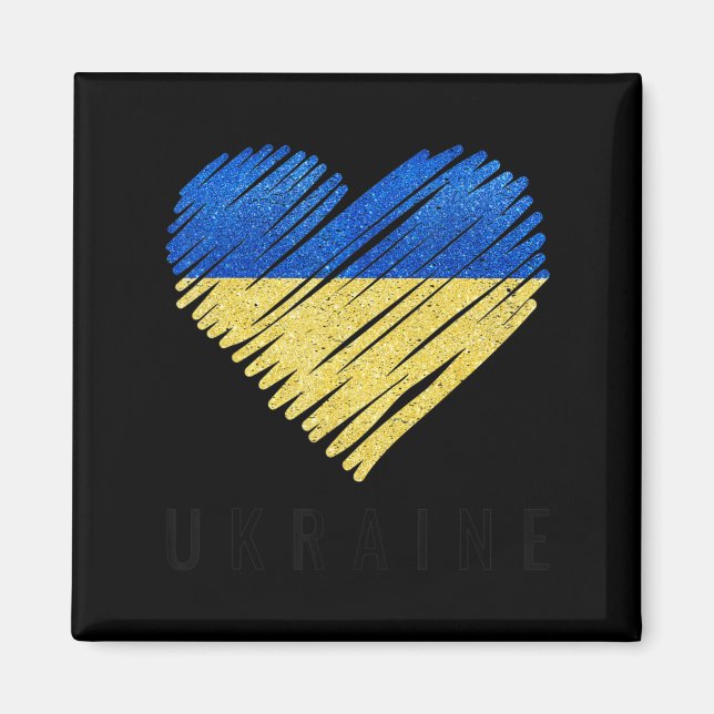 Vintager ukrainischer Flaggenstolz Magnet (Vorne)