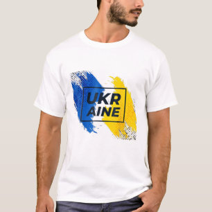 Vintager ukrainischer Flaggenstolz T-Shirt