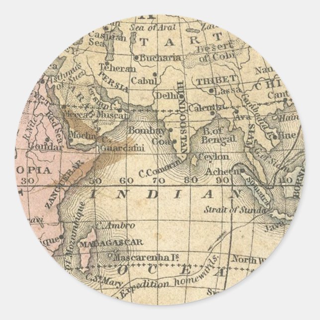 Vintager Umschlag Aufkleber (Vorderseite)