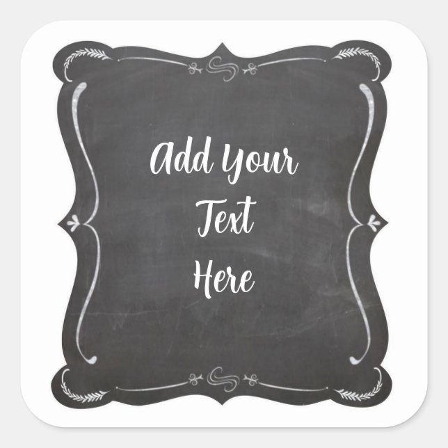 Vintager Umschlag und Posten Quadratischer Aufkleber (Vorderseite)