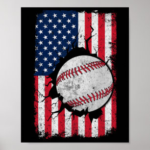 Vintager Unabhängigkeitstag der amerikanischen Fah Poster