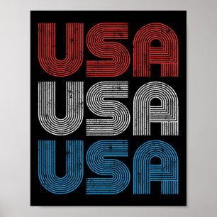 Vintager Unabhängigkeitstag der USA, 4. Juli Patri Poster