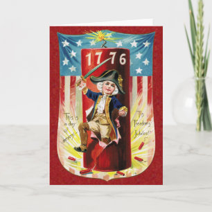 Vintager Unabhängigkeitstag Karte