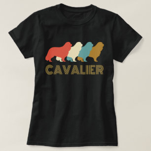 Vintager unbekümmerter Königcharles Spaniel-T - T-Shirt