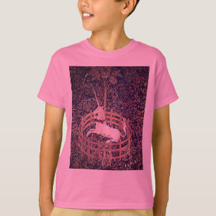 Vintager Unicorn in der Gefangenschafts-Tapisserie T-Shirt
