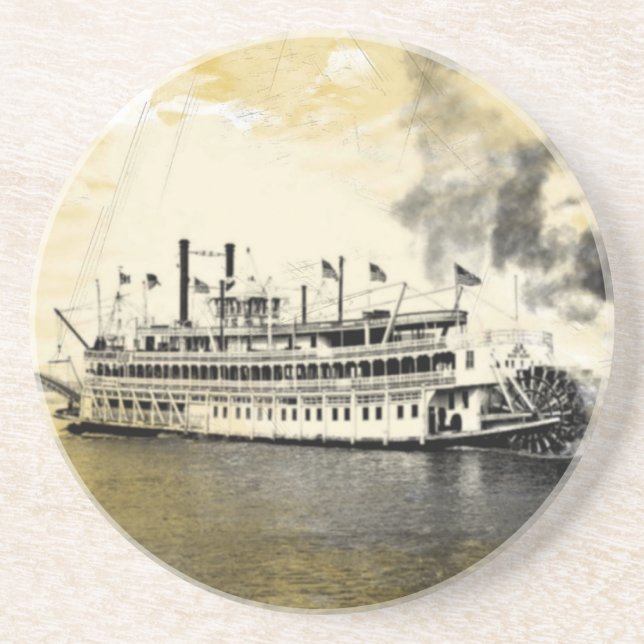 Vintager Untersetzer New Orleans River Stern Wheel (Vorne)