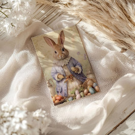 Vintager Urlaub Bunny Holiday Feiertagspostkarte