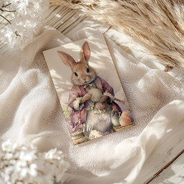 Vintager Urlaub Bunny Holiday Feiertagspostkarte