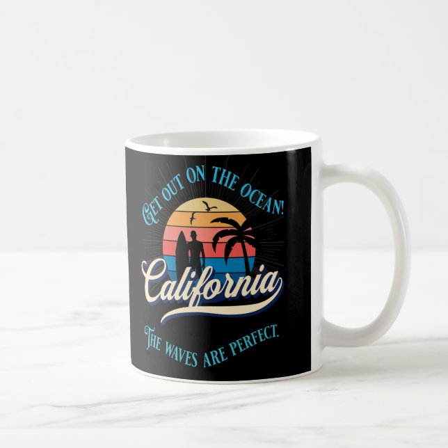 Vintager Urlaub in Kalifornien Kaffeetasse (Rechts)