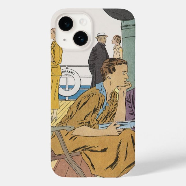 Vintager Urlaub, Kreuzfahrtschiff für Reisende Case-Mate iPhone Hülle (Rückseite)