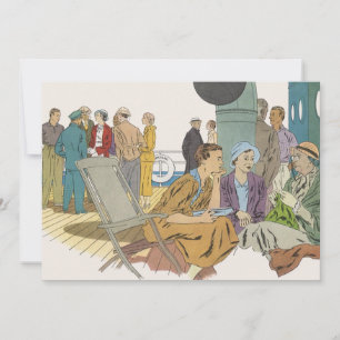 Vintager Urlaub, Kreuzfahrtschiff für Reisende Einladung