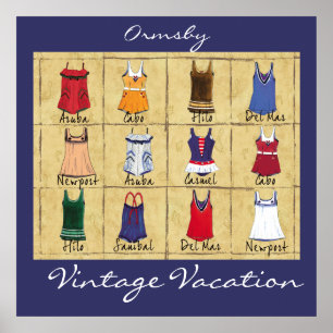 Vintager Urlaub - Plakat