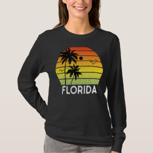 Vintager Urlaub Retro Florida Sun Palmen Bäume Vac T-Shirt