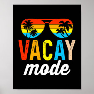 Vintager Urlaub Sommerreisenfamilie im Vacay-Modus Poster