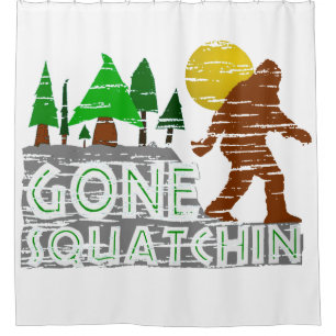 Vintager ursprünglicher gegangener Squatchin Duschvorhang