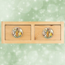 Vintager Urwald der amerikanischen Weibchen Keramikknauf