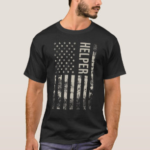 Vintager US-amerikanischer Flag Helfer T-Shirt