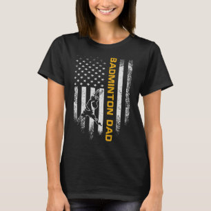 Vintager US-amerikanischer Flag Proud Badminton Va T-Shirt
