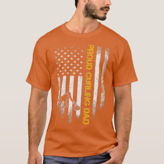 Vintager US-amerikanischer Flag Proud Curling Vate T-Shirt