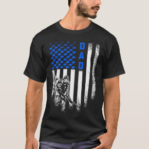 Vintager US-amerikanischer Flag Proud Hockey-Vater T-Shirt