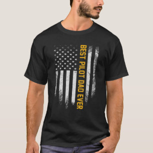 Vintager US-amerikanischer Flaggen Best Airplane P T-Shirt