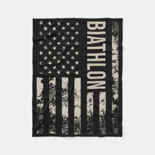 Vintager US-amerikanischer Flaggenbiathlon Fleecedecke