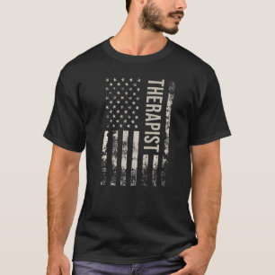Vintager US-amerikanischer Flaggentherapeut Premiu T-Shirt