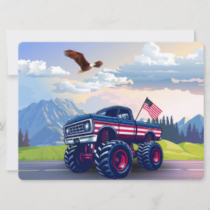 Vintager, US-amerikanischer Monster Feiertagskarte