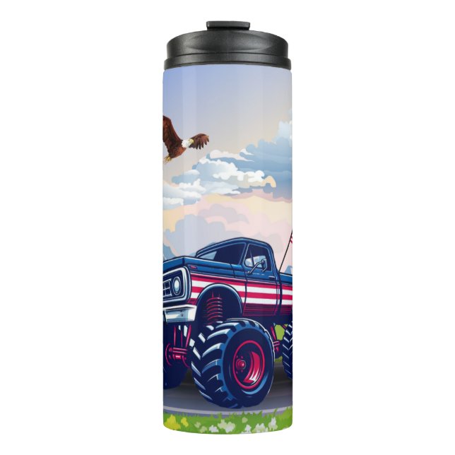 Vintager, US-amerikanischer Monster Thermosbecher (Vorderseite)