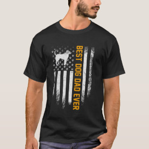 Vintager US Best Pitbull Dog Vater je American Fla T-Shirt