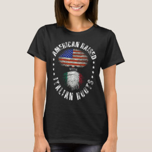 Vintager US-Flaggenamerikaner mit italienischer Wu T-Shirt