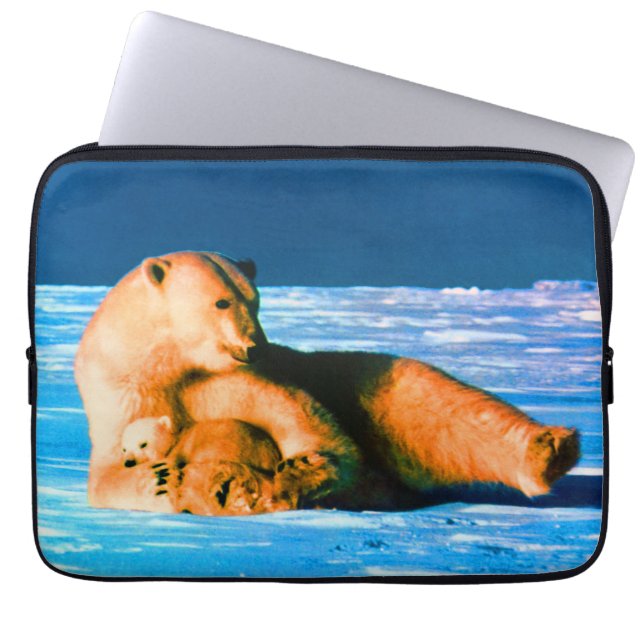 Vintager USA Alaska Mutterpolare Laptopschutzhülle (Vorderseite)