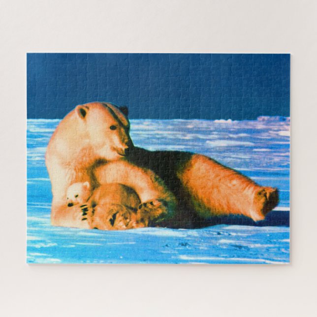 Vintager USA Alaska Mutterpolare Puzzle (Horizontal)