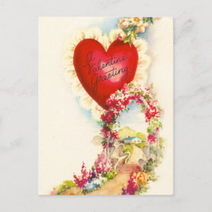 Vintager Valentine-Gruß Feiertagspostkarte