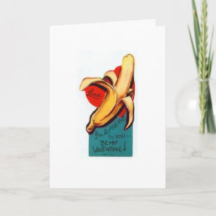 Vintager Valentine - Sie fahren mich Bananen, Feiertagskarte