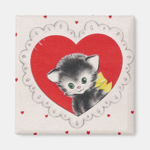 Vintager ValentineKitty Magnet