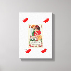 Vintager Valentinstag auf der Leinwand