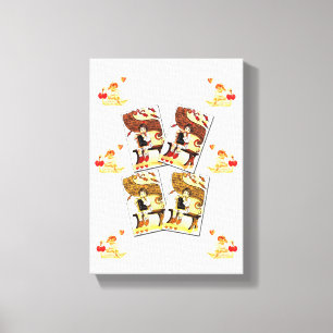 Vintager Valentinstag auf der Leinwand