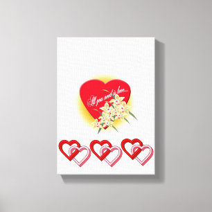 Vintager Valentinstag auf der Leinwand