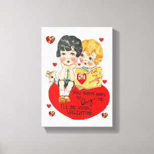 Vintager Valentinstag auf der Leinwand