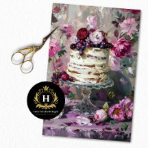 Vintager Valentinstag Blumenkuchen