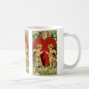 Vintager Valentinstag, Cherubs machen einen Wunsch Tasse