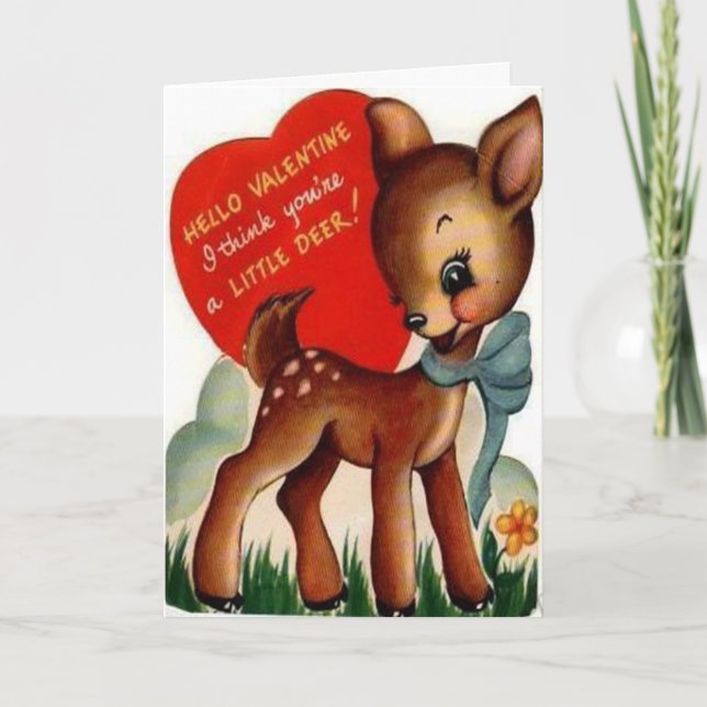 Vintager Valentinstag Feiertagskarte (Vorderseite)
