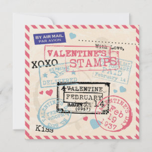 Vintager Valentinstag Feiertagskarte