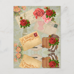 Vintager Valentinstag Feiertagspostkarte