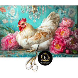 Vintager Valentinstag Hühnerdekoupage Seidenpapier